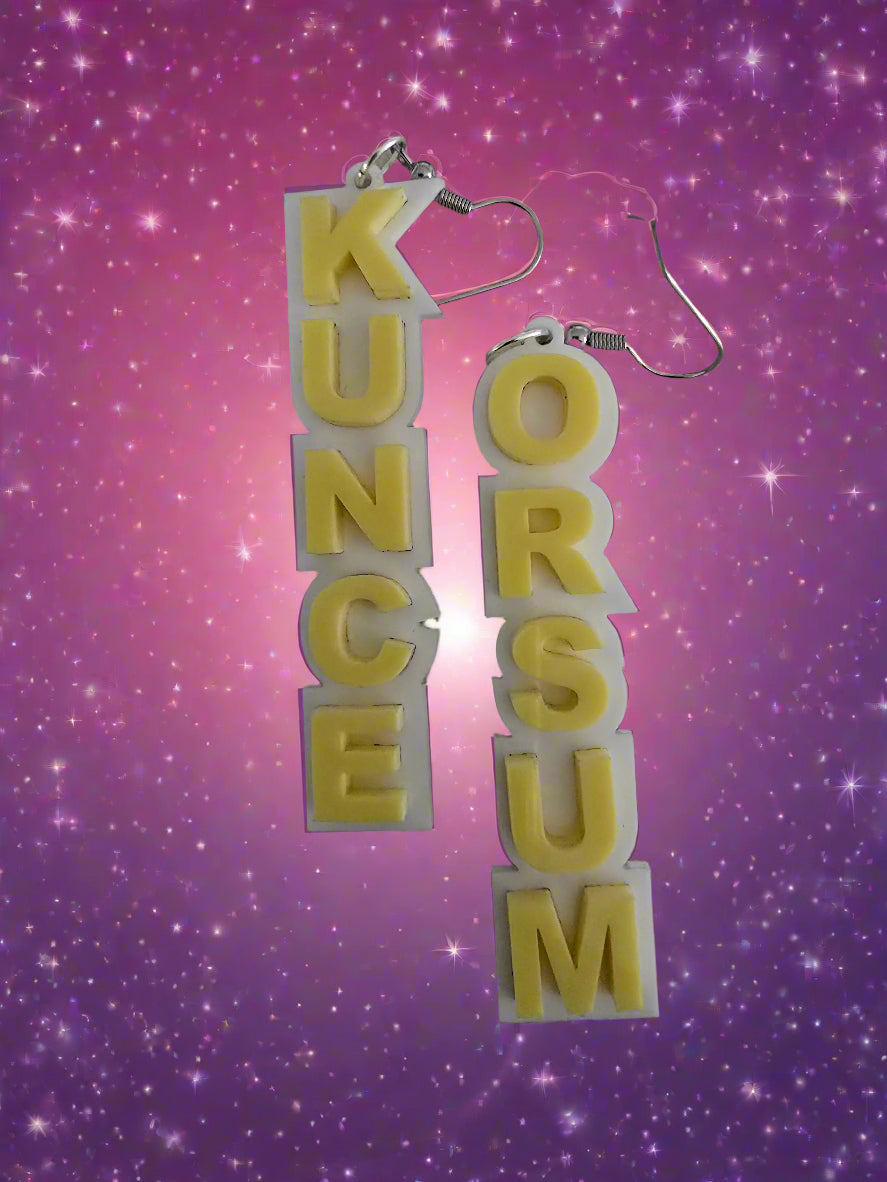 Large yellow Kunce Orsum Earings