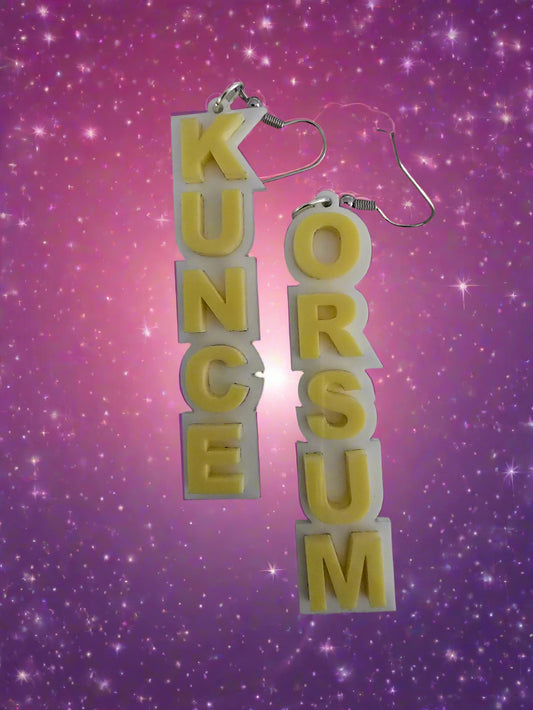 Large yellow Kunce Orsum Earings