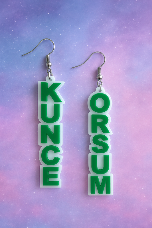 Large Green Kunce Orsum Earings
