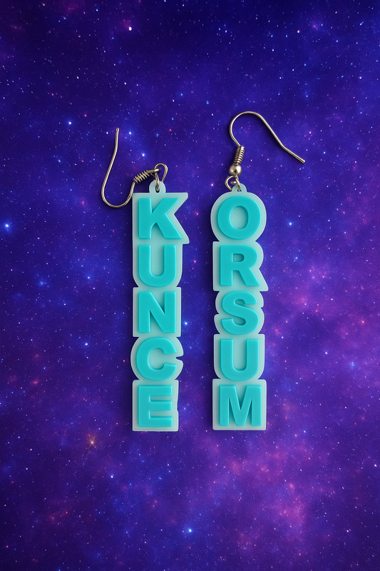 Large Light Blue Kunce Orsum earings